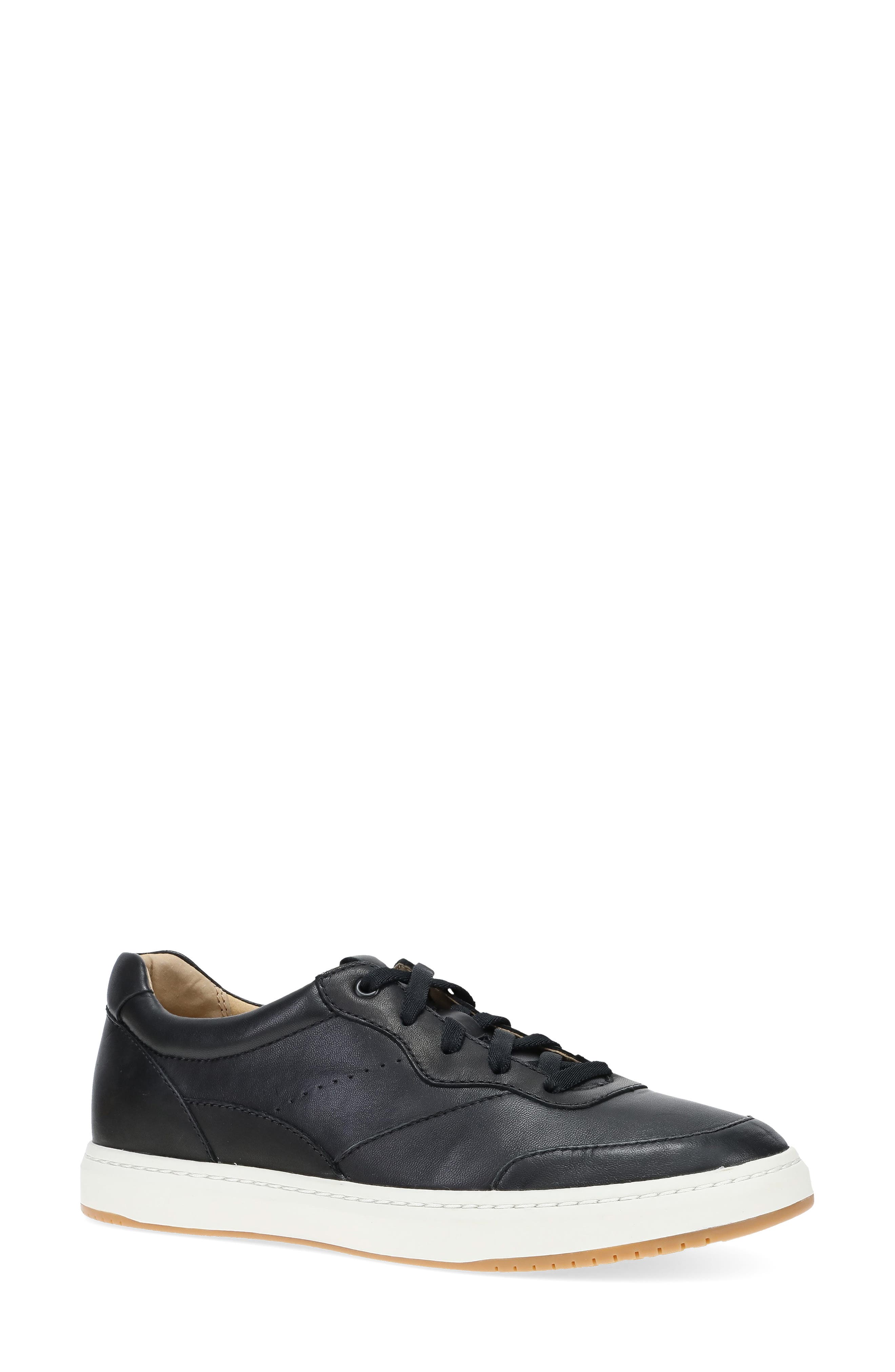 Dansko Josey Low Top Sneaker, Main, color, Black Nappa