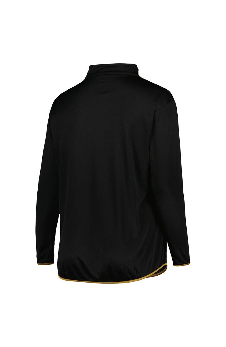 FANATICS Women's Fanatics Branded Black New Orleans Saints Plus Size Worth the Drive Quarter-Zip Top, Alternate, color, 