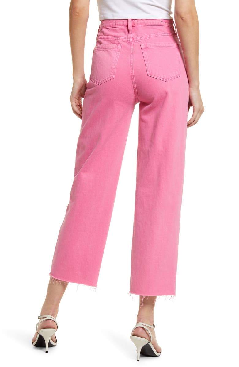 BLANKNYC Baxter Ribcage Raw Hem Crop Straight Leg Jeans, Alternate, color,