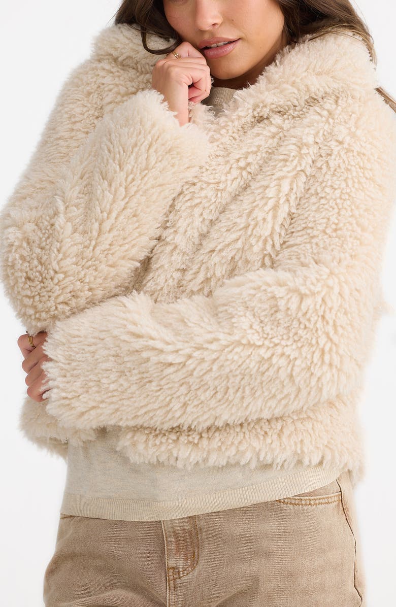Talisman the Label Stuart Faux Fur Jacket, Alternate, color, Beige