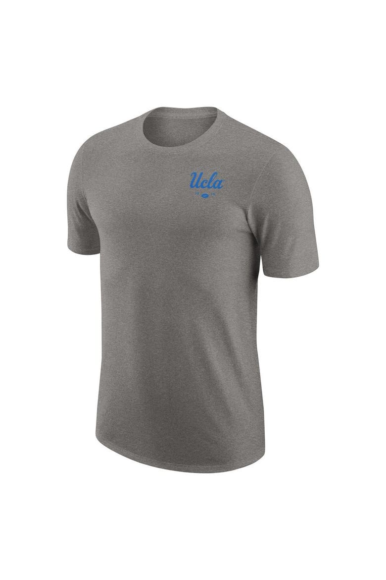 Men's Nike Heather Gray UCLA Bruins Logo 2-Hit Tri-Blend T-Shirt, Alternate, color, Heather Gray