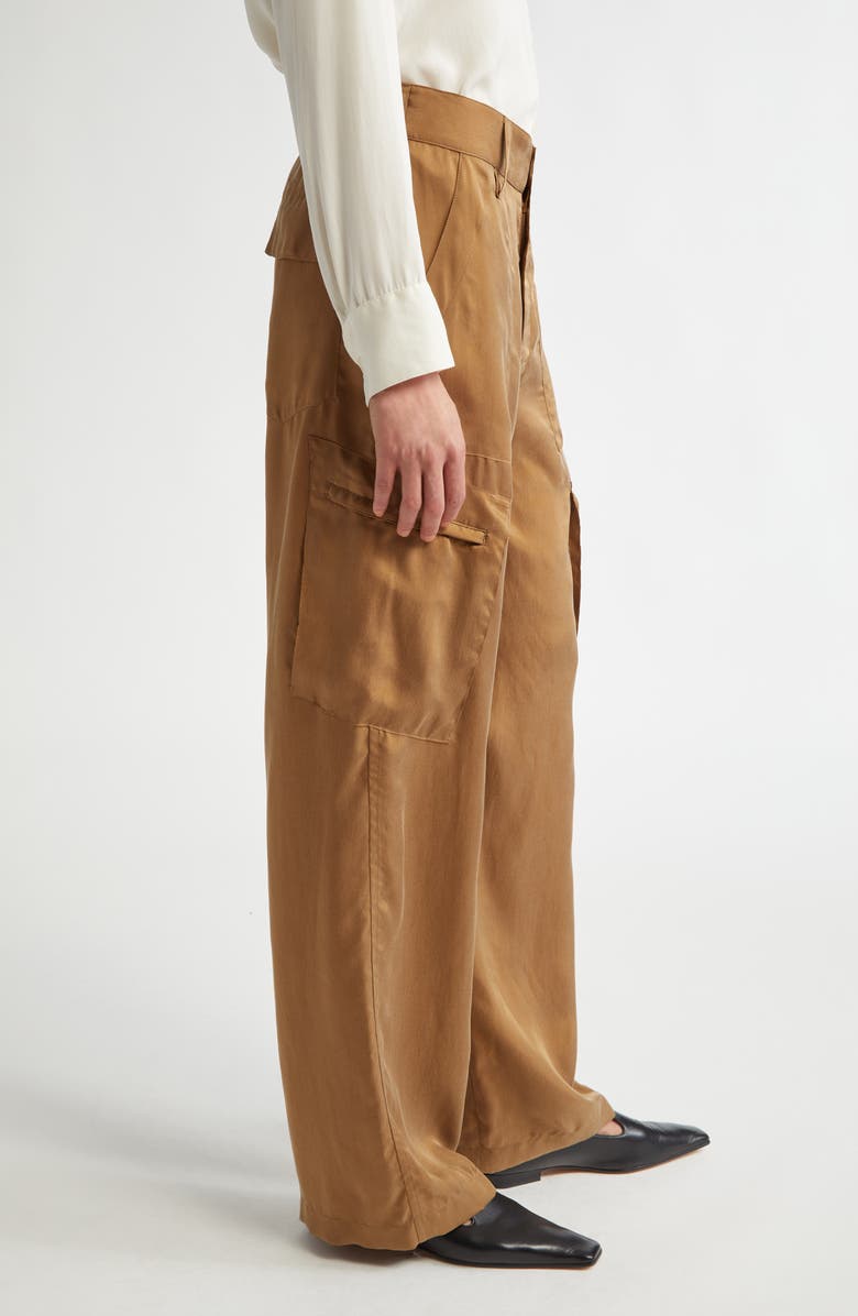 Maria McManus Wide Leg Satin Cargo Pants, Alternate, color, 