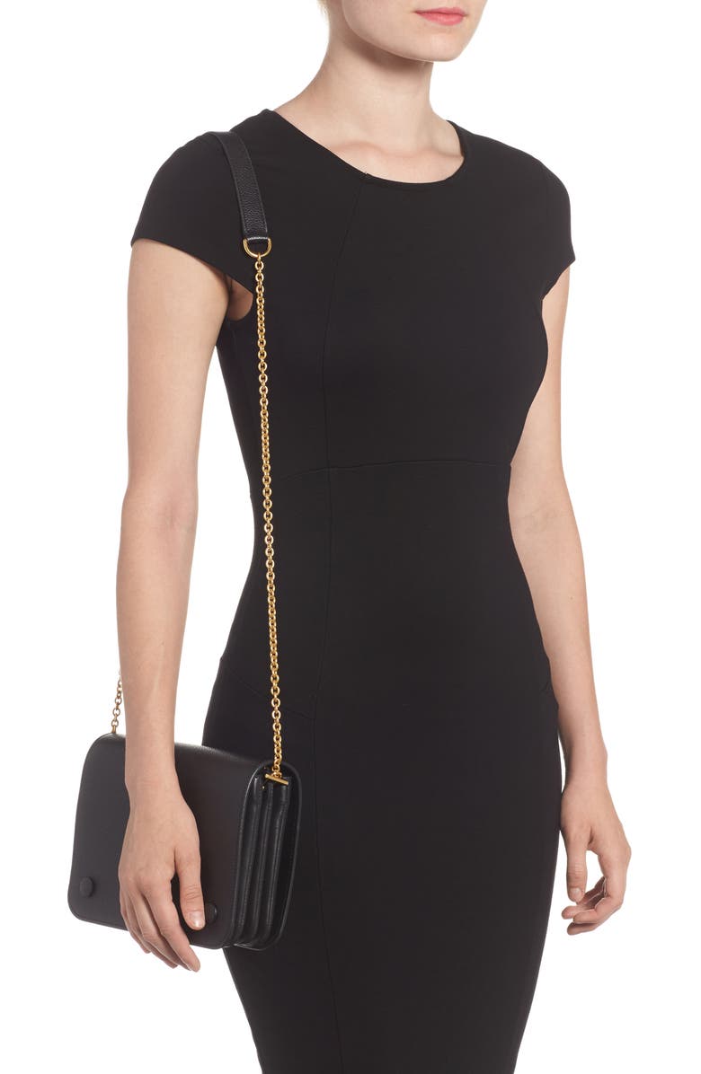 Mulberry Clifton Leather Wallet on a Chain, Alternate, color,