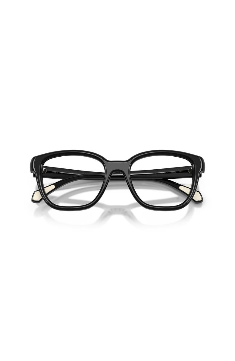 Moncler 51mm Rectangle optical glasses, Alternate, color, Black
