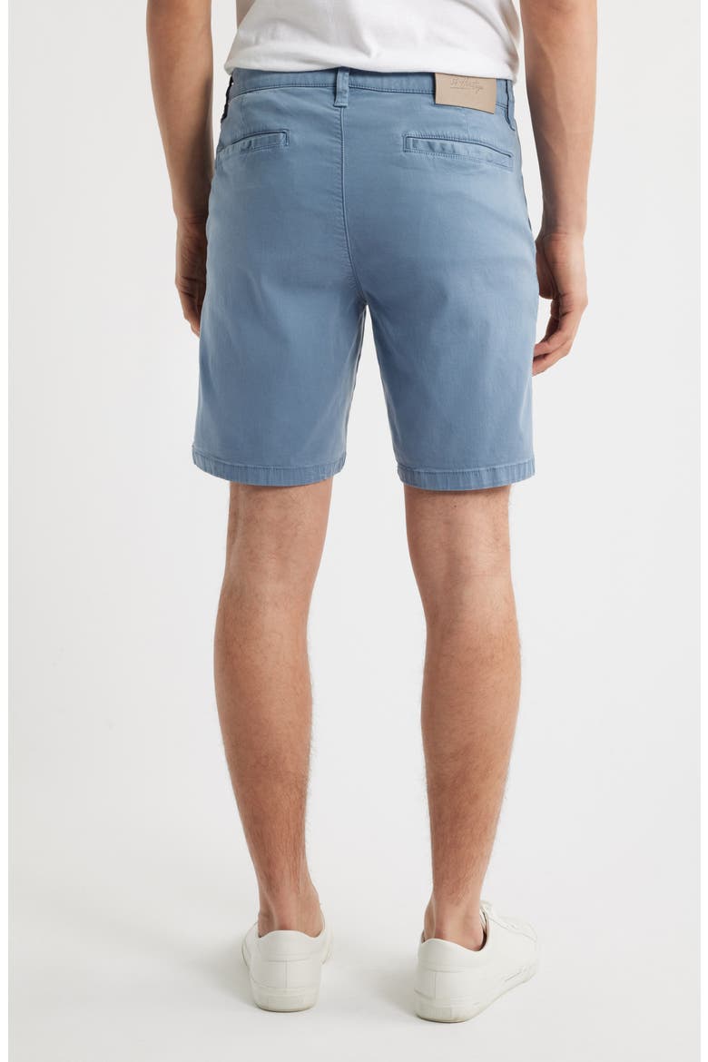 Arizona Slim Fit Flat Front Chino Shorts, Alternate, color, BLUE ASHES TWILL