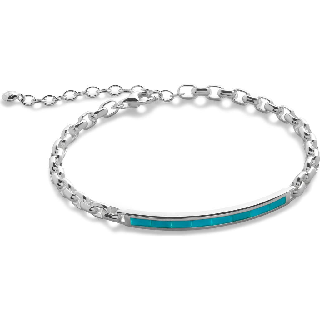 Monica Vinader Mini Baguette Chain Bracelet In Metallic