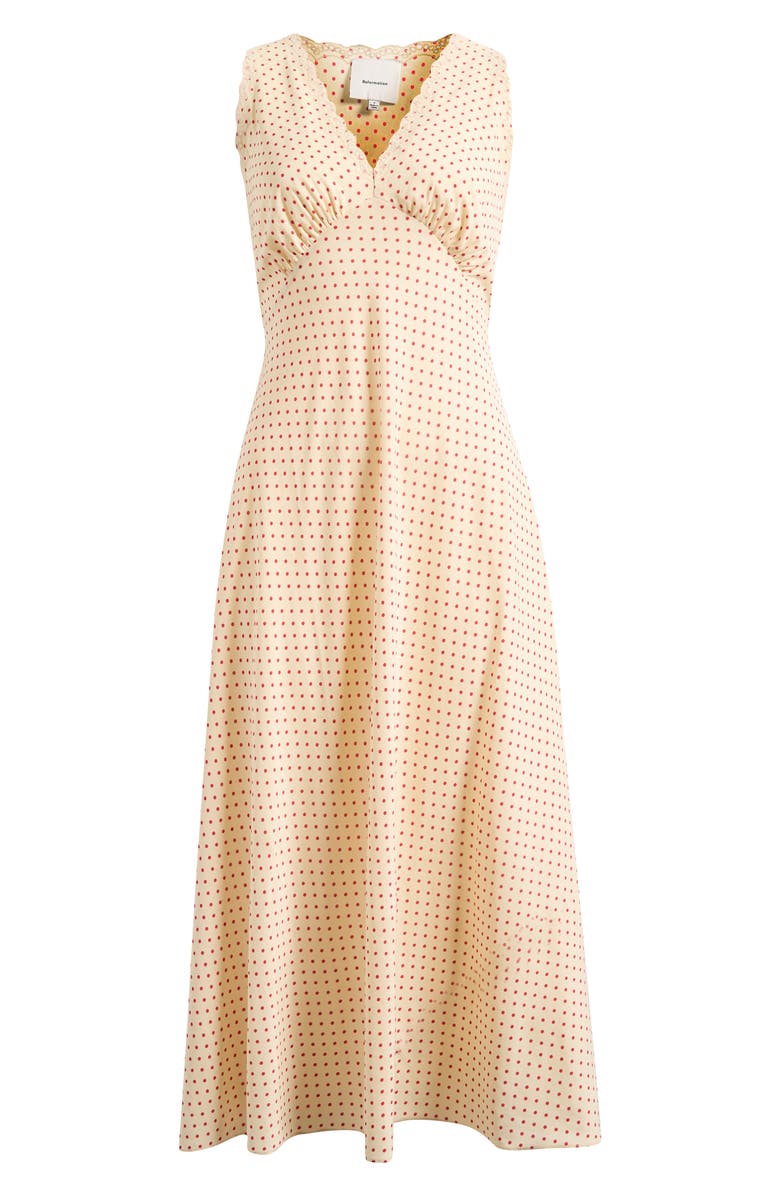 Reformation Lila Sleeveless Sleep Dress, Main, color, Marilyn Dot