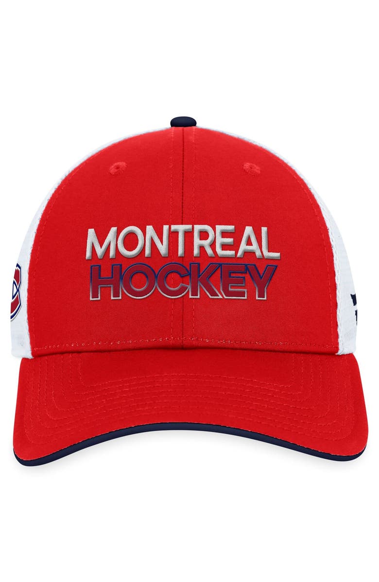 FANATICS Men's Fanatics Branded  Red Montreal Canadiens Authentic Pro Rink Trucker Adjustable Hat, Alternate, color, 