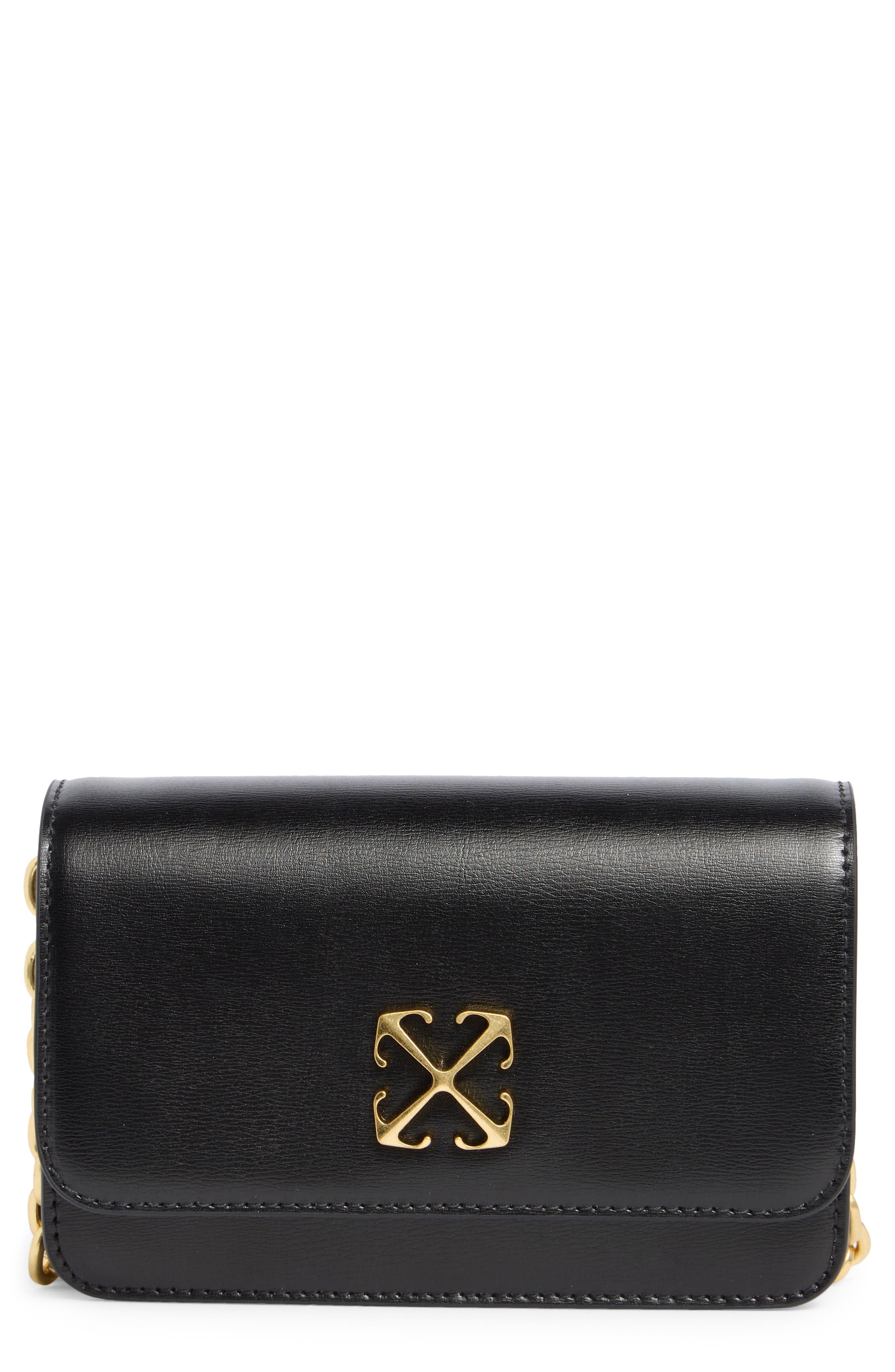 Off-White Jitney Leather Wallet on a Chain