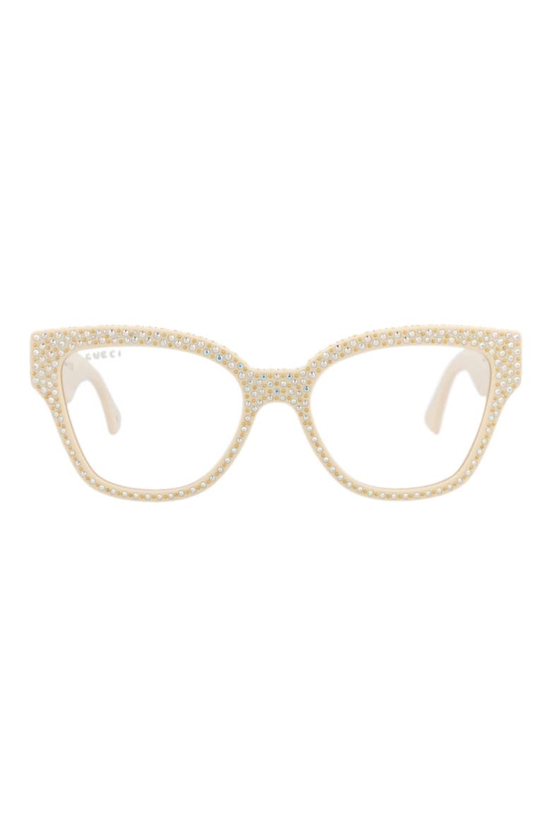 Special Edition 54mm Cat Eye Sunglasses, Main, color, IVORY IVORY TRANSPARENT