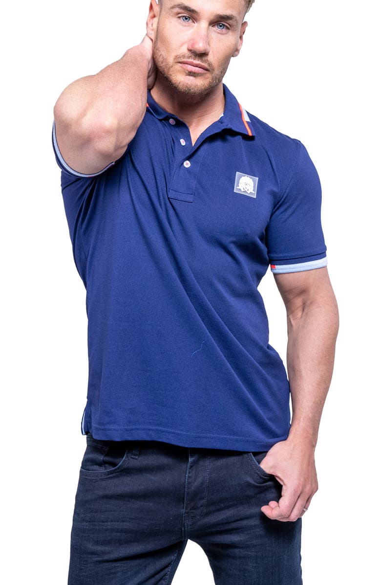 Maceoo Tipemb42 Blue Piqué Polo, Alternate, color, Blue