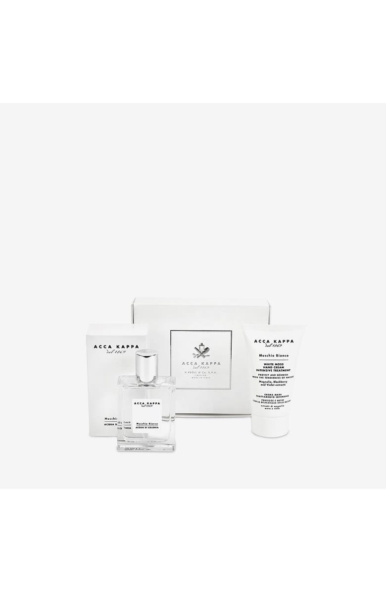 ACCA KAPPA White Moss Cologne & Hand Cream Gift Set, Main, color, White