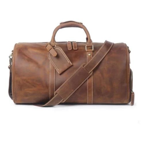 STEEL HORSE LEATHER The Dagny Weekender | Large Leather Duffle Bag in Brown  product