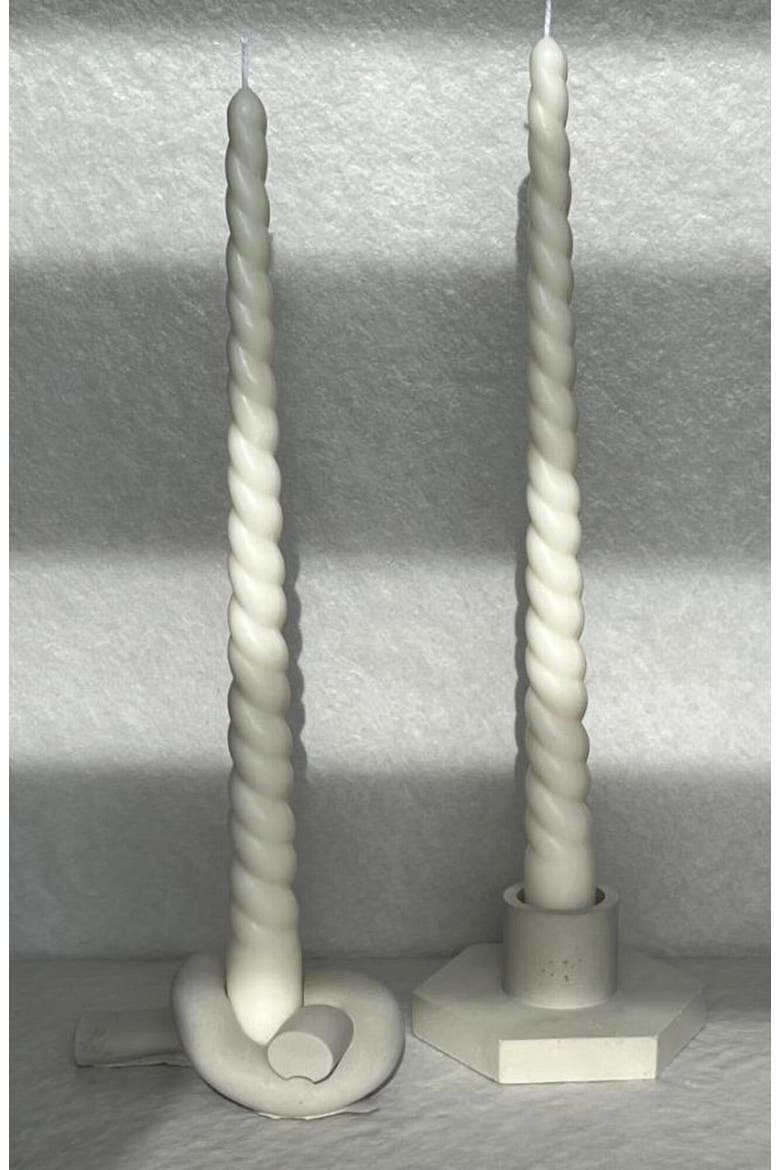Spiral Taper Candles - Set of 2, Alternate, color, Natural