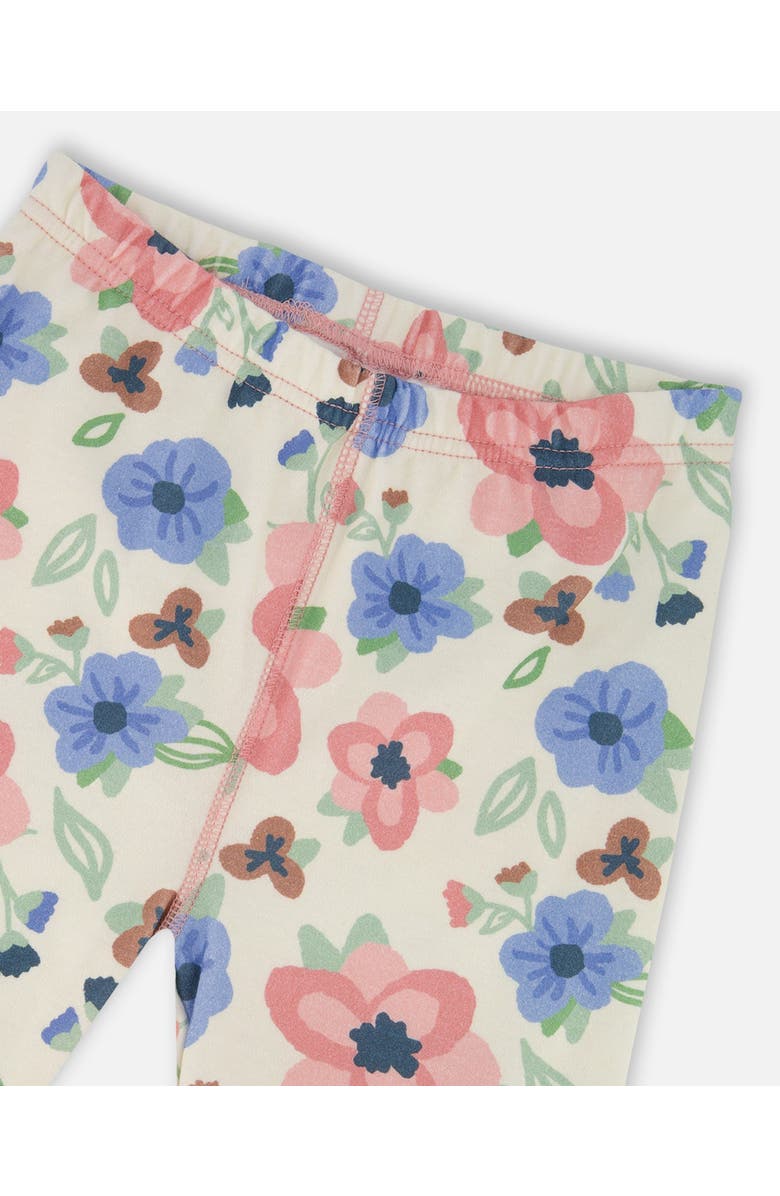 Deux par Deux Organic Cotton Two-Piece Pajamas, Alternate, color, Off-White Flower Print