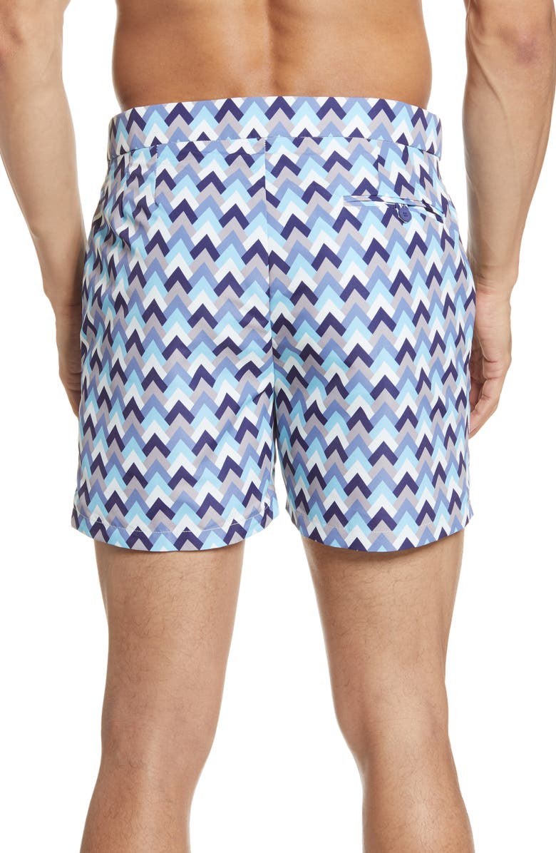Frescobol Carioca Parquet Tailored Swim Shorts, Alternate, color, 