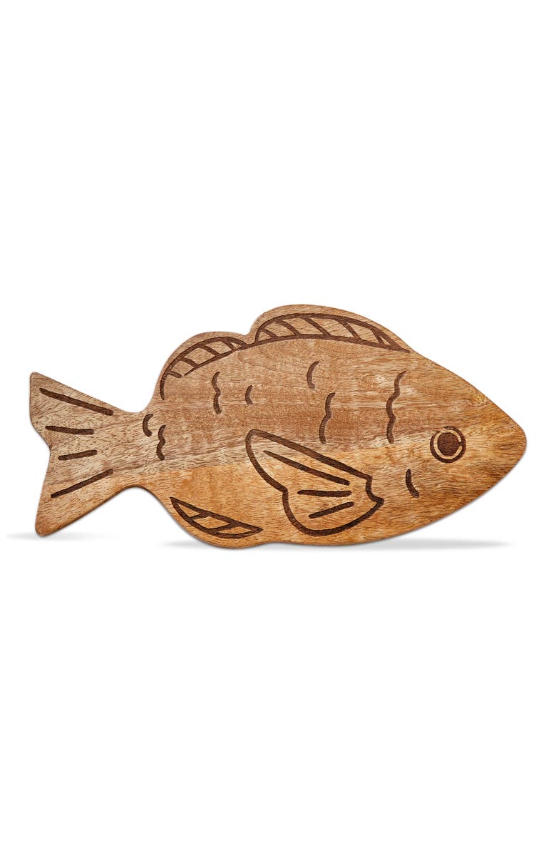 tag Fish Board Natural Mango Wood Summer, Main, color, Brown