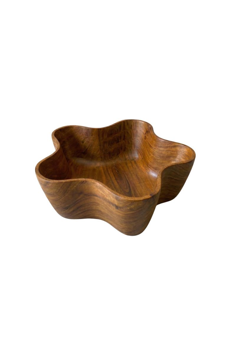 Wave Wood Bowl, Main, color, Walnut