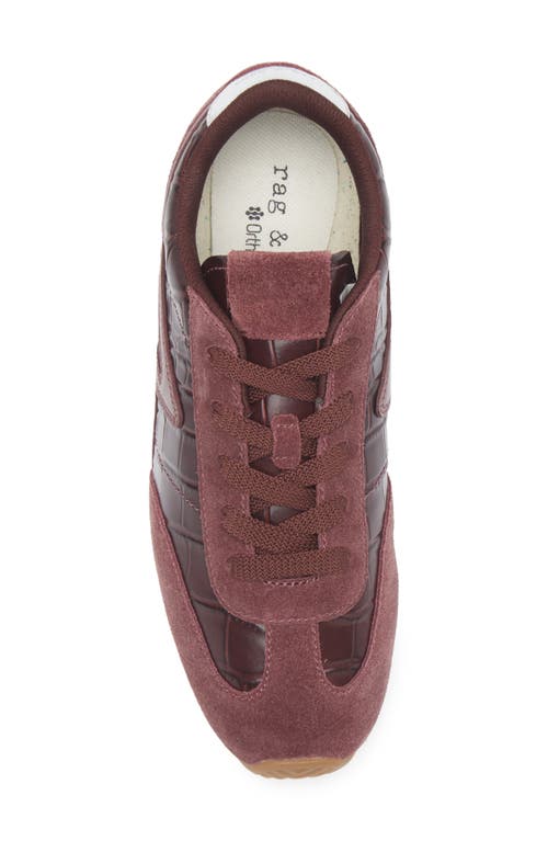 Rag & Bone Retro Runner Slim Ultra Sneaker In Burgundy