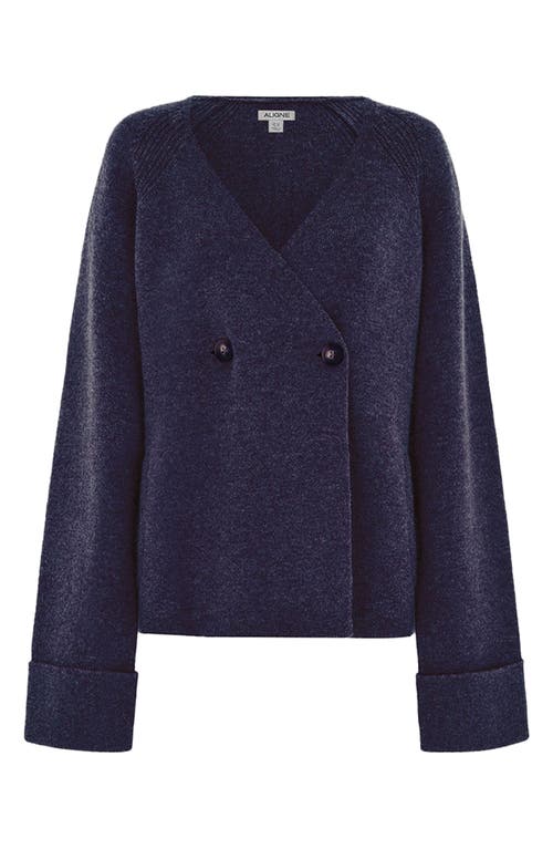 Aligne Hampton Double Breasted Cardigan In Blue