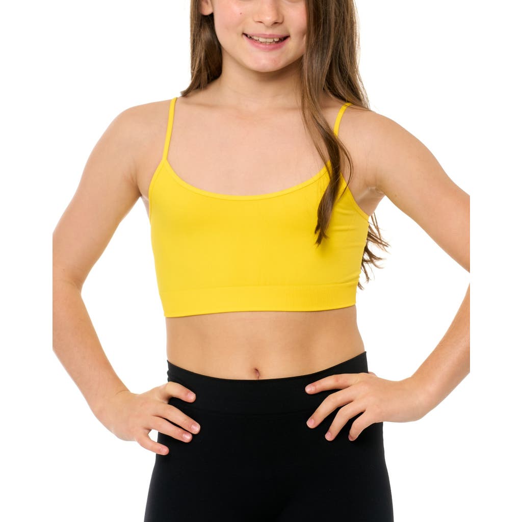 Malibu Sugar Solid Bra Cami In Yellow