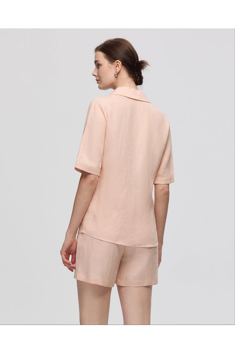 Hemp Pull-on Shorts, Alternate, color, Peach