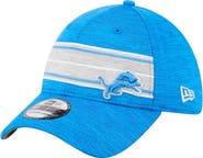 New Era Men's New Era Blue Detroit Lions Stripes 39THIRTY Flex Hat