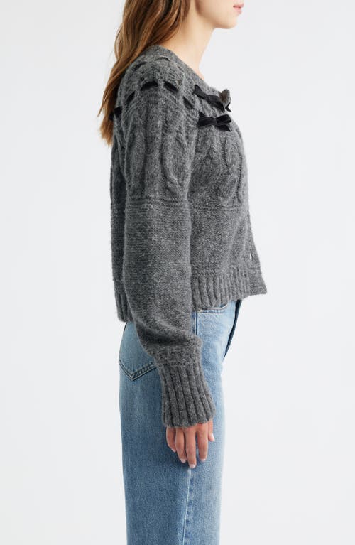 Loveshackfancy Clementian Alpaca & Wool Blend Cardigan In Gray