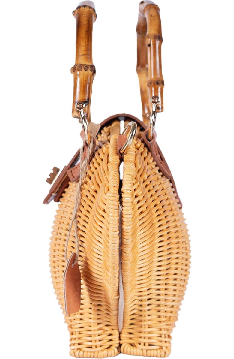 Jelavu Maree Handwoven Rattan Seashell Bag, Alternate, color, Tan