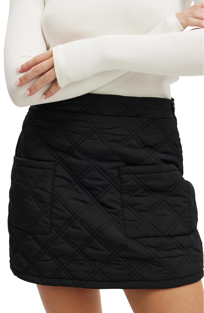 COTTON ON BODY Women's Active Rhythm Quilted Puffer Mini Skirt, Alternate, color,