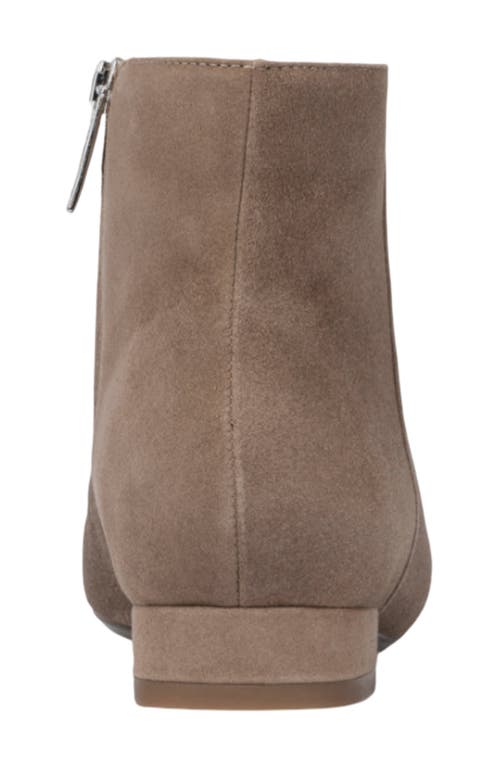 Aquatalia Prisilla Pointed Toe Zip Bootie In Taupe
