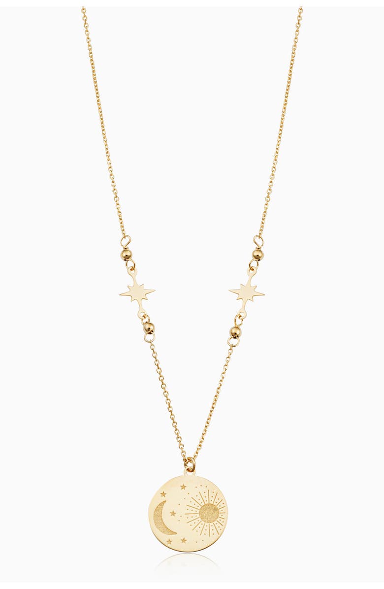 Oradina 14K Yellow Gold Winter Solstice Pendant Necklace, Main, color, Yellow Gold