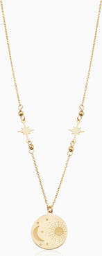Oradina 14K Yellow Gold Winter Solstice Pendant Necklace