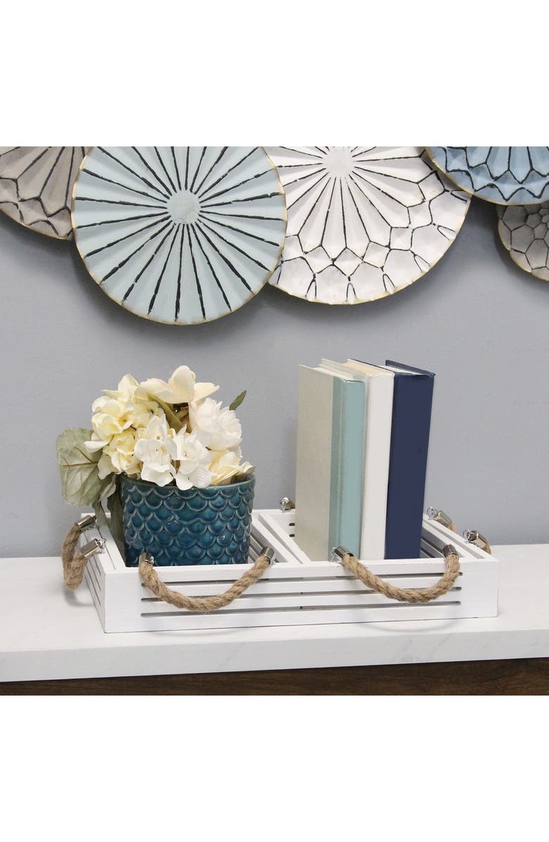 STRATTON HOME DECOR Hampton Nesting Trays 3-Piece Set, Alternate, color, 