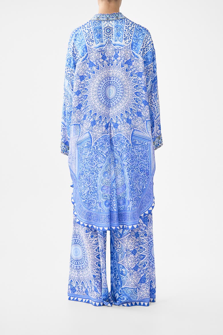 Relaxed High Low Shirt Dress, Alternate, color, The Bosphorous