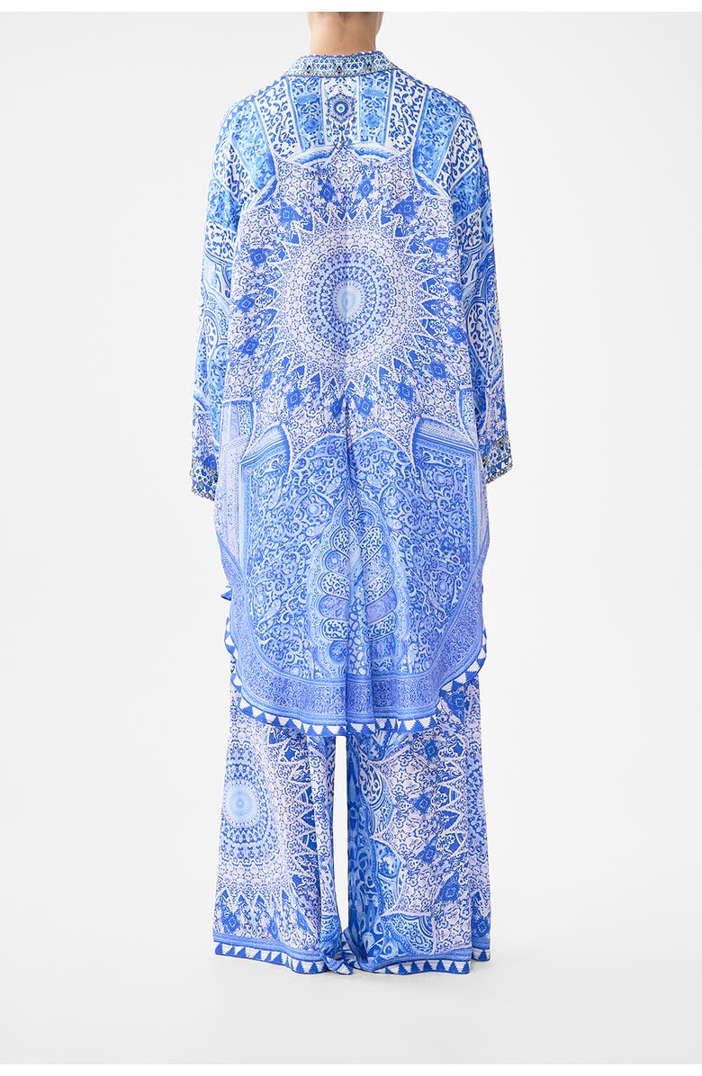 Camilla Relaxed High Low Shirt Dress, Alternate, color, The Bosphorous