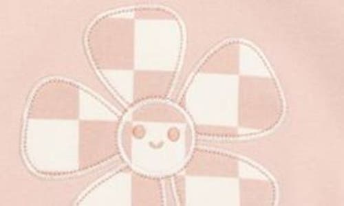 Angel Dear Checkerboard French Terry Ruffle Sweatshirt & Joggers Set In Pink