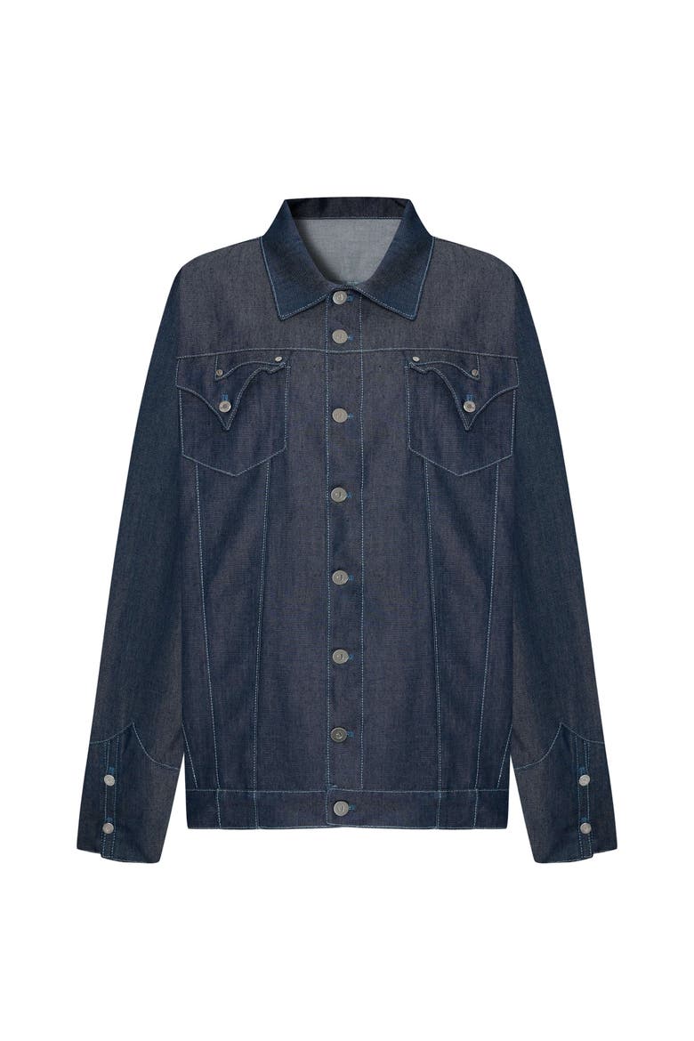 Timeless Denim Jacket - Classic & Durable Outerwear, Alternate, color, Deep Blue
