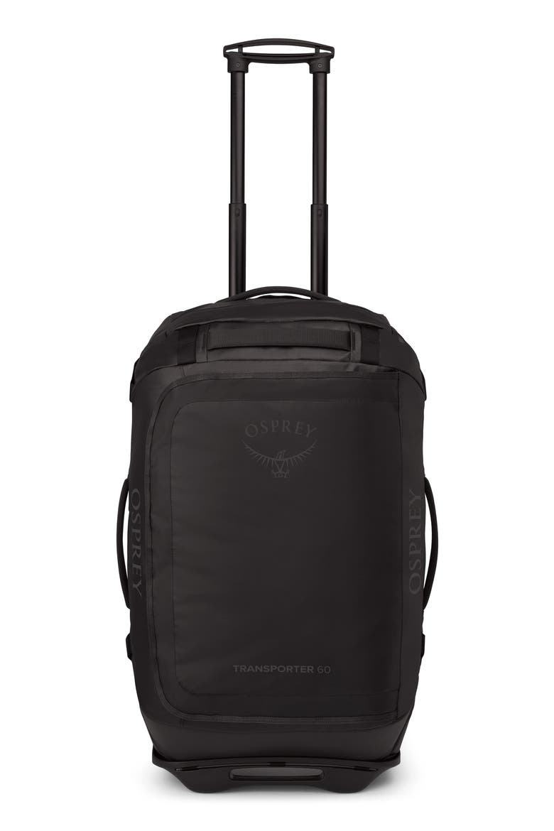 Transporter 60-Liter Duffle Wheeled Carry-On Luggage, Main, color, RAVEN BLACK/BLACK
