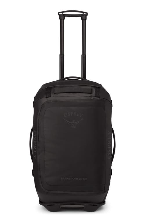 Osprey Transporter 60-liter Duffle Wheeled Carry-on Luggage In Raven Black/black