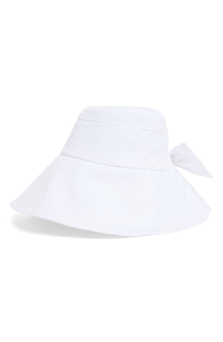 Nine West Bow Back Bucket Hat, Main, color, White