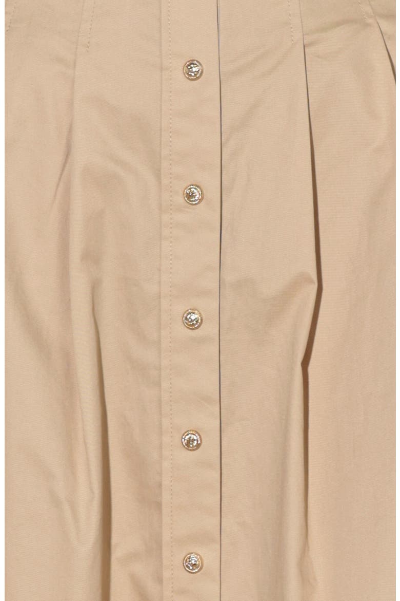 Cotton Poplin Belted Midi Shirt Dress, Alternate, color, KHAKI