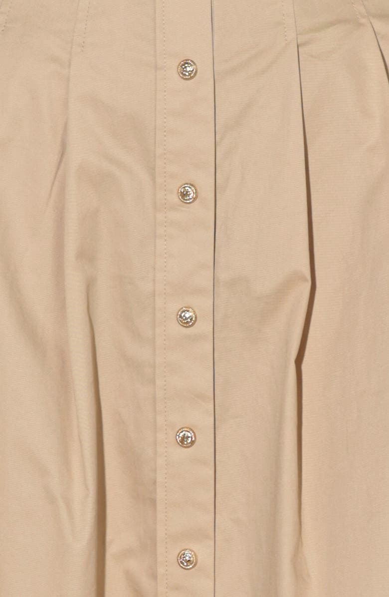 FREEMARKET Cotton Poplin Belted Midi Shirt Dress, Alternate, color, Khaki