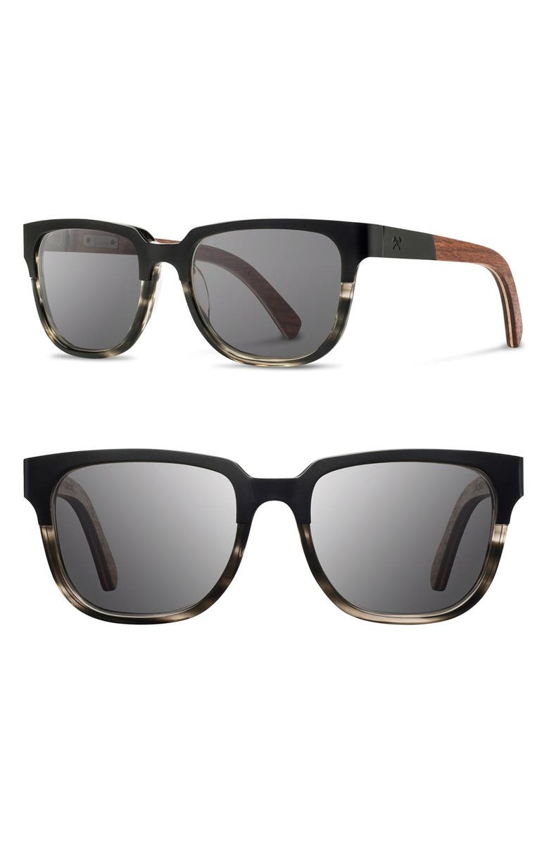 Shwood 'Prescott' 52mm Titanium & Wood Sunglasses, Main, color,
