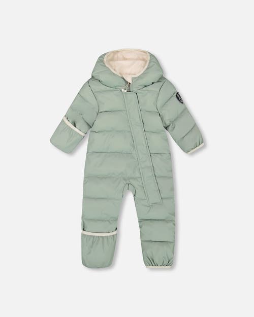 Deux Par Deux Baby Boy One-piece Cloud Compressible Snowsuit Designed For Car Seat In Green