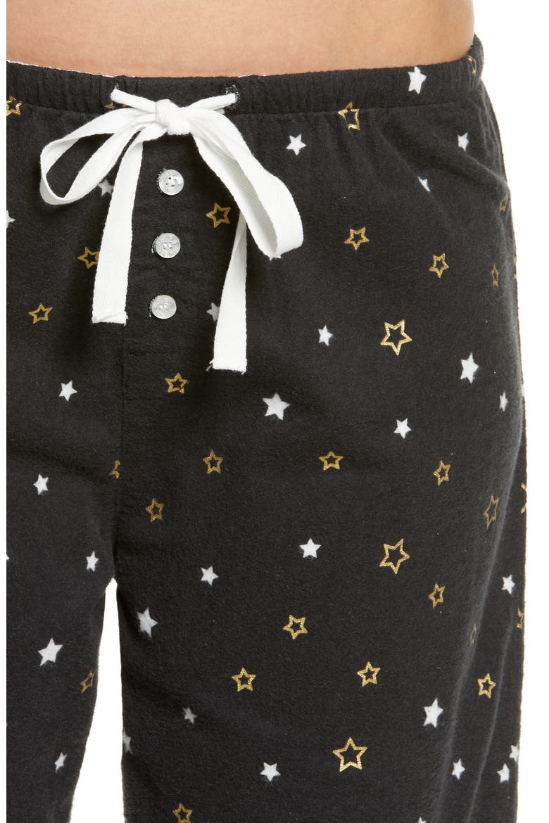 Flannel Pajamas with Headband, Alternate, color, SMOKE