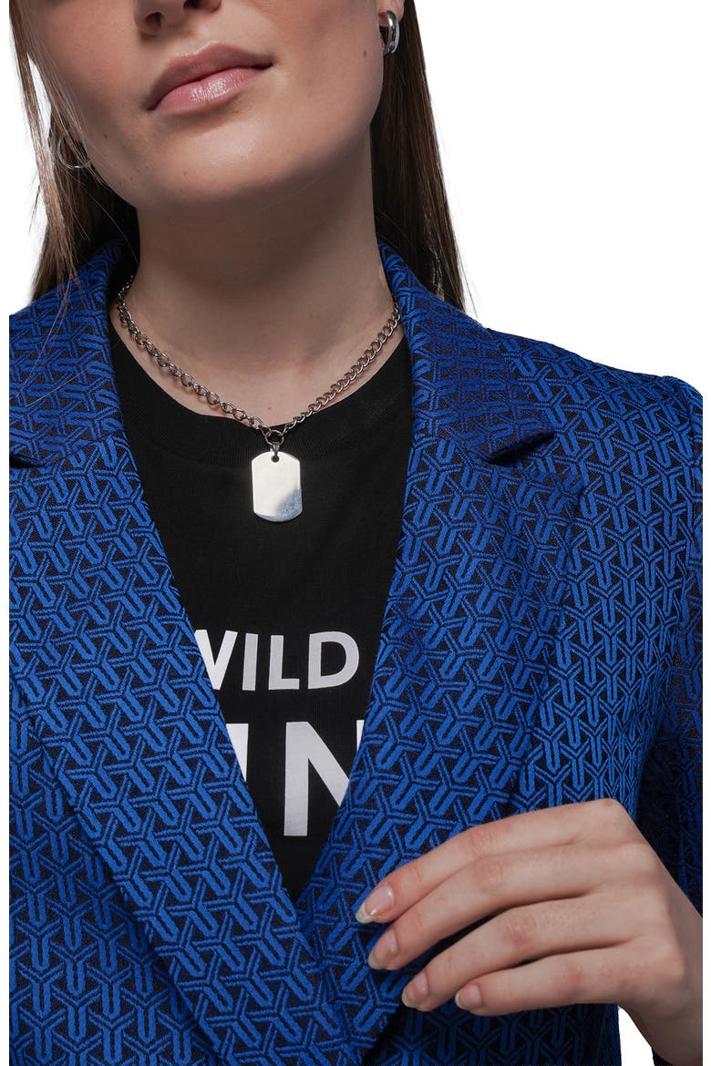 The Empower Jacquard Double Breasted Blazer, Alternate, color, COBALT BLUE
