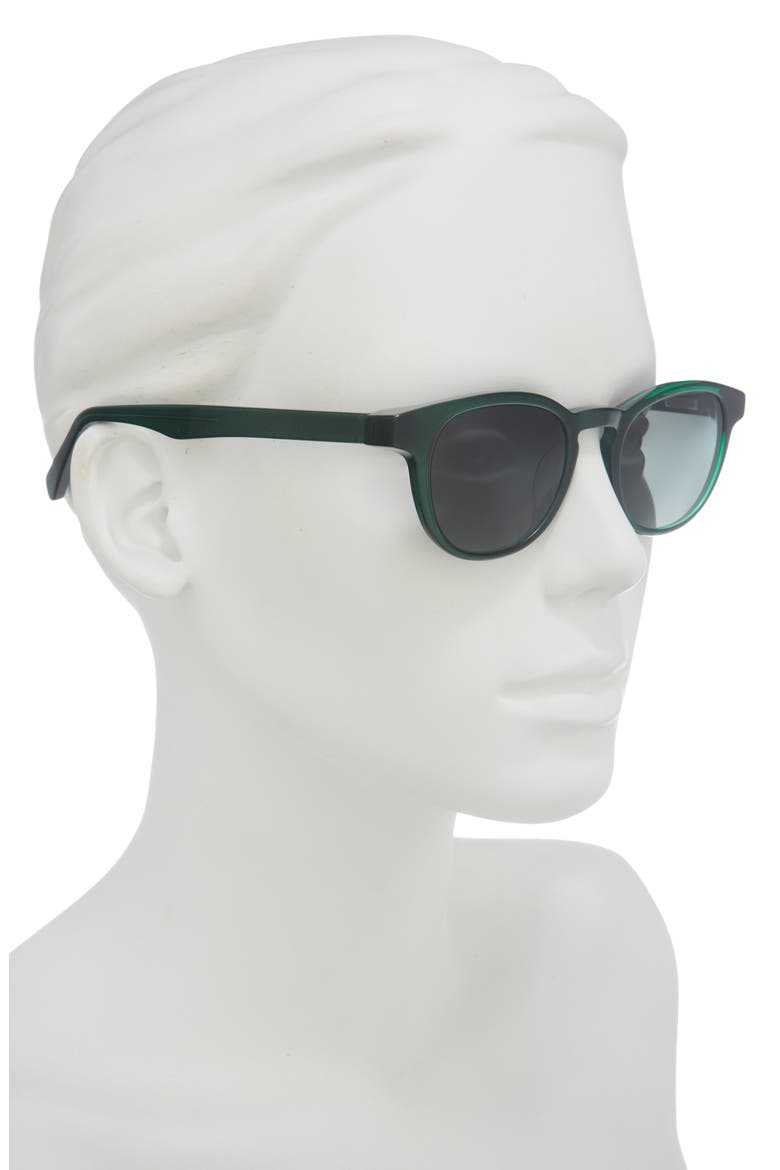 Clearly 46mm Round Polarized Sunglasses, Alternate, color, EMERALD GREEN / POLARIZED GREY