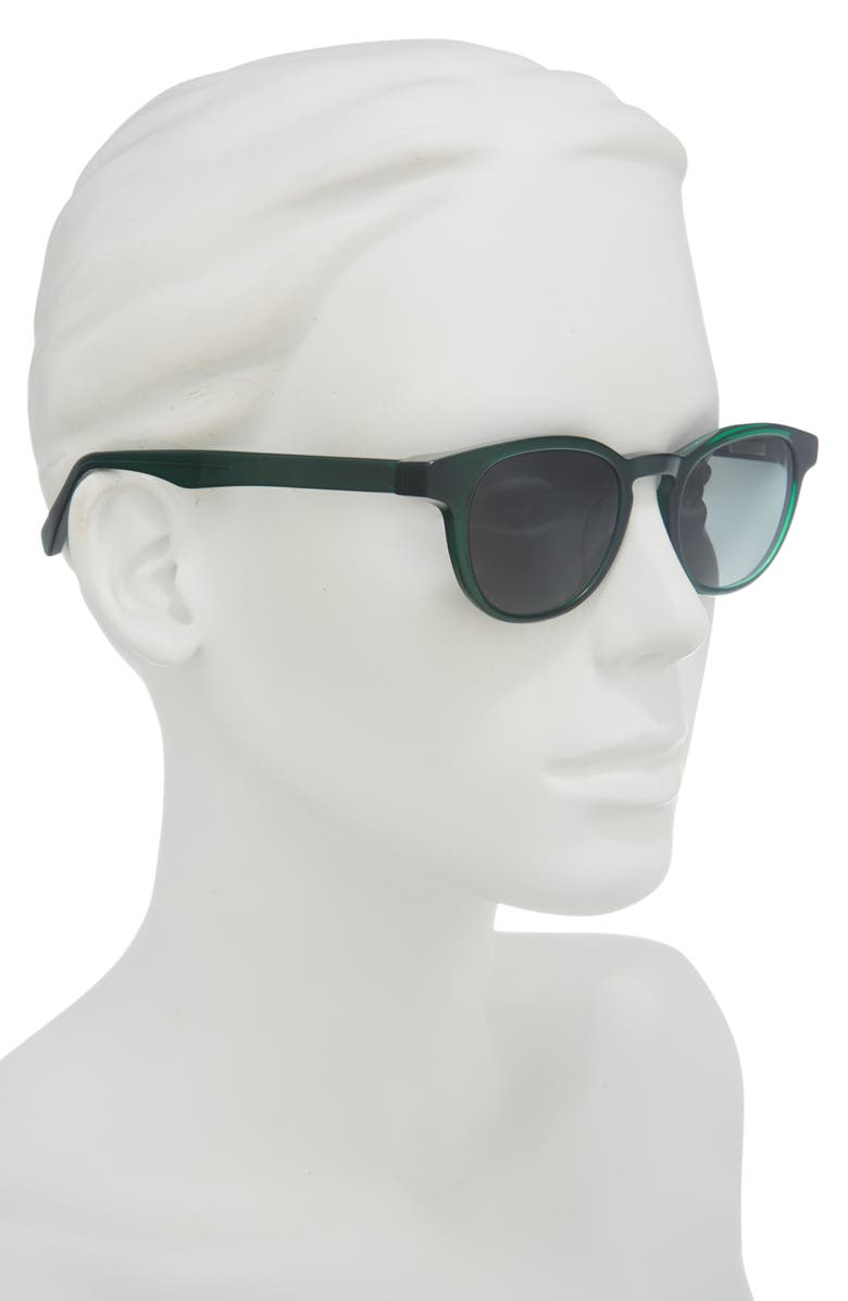 eyebobs Clearly 46mm Round Polarized Sunglasses, Alternate, color, Emerald Green / Polarized Grey