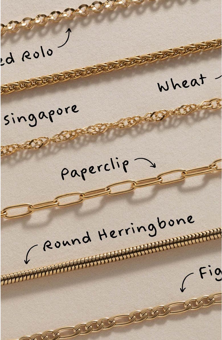 Alex and Ani Singapore Chain Layering Necklace, Alternate, color, Gold